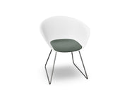 Duna 02 Sled Base Chair With Seat Cushion Chairs Arper 