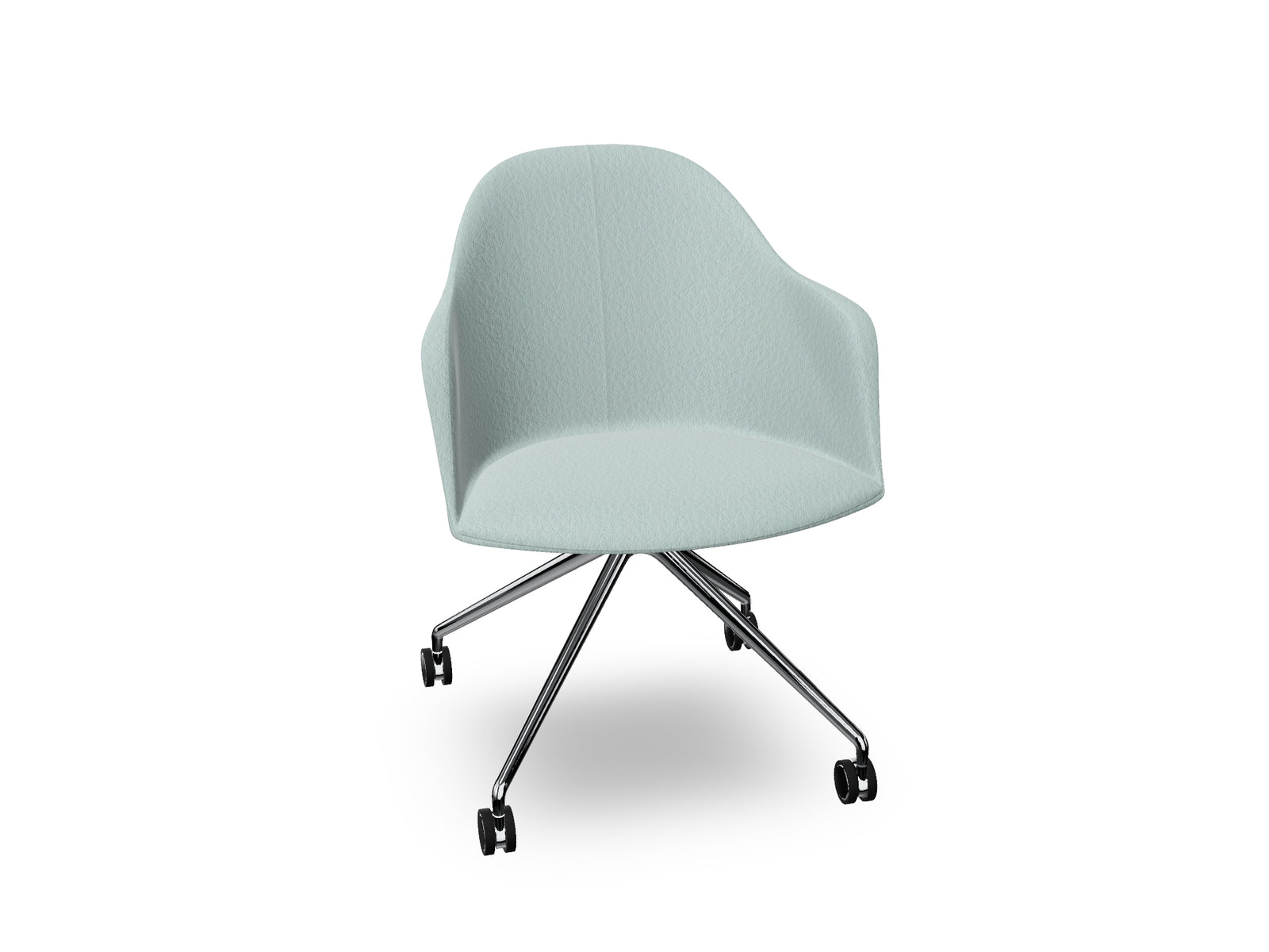 Cila fully upholstered Armchair With Fixed Trestle Base