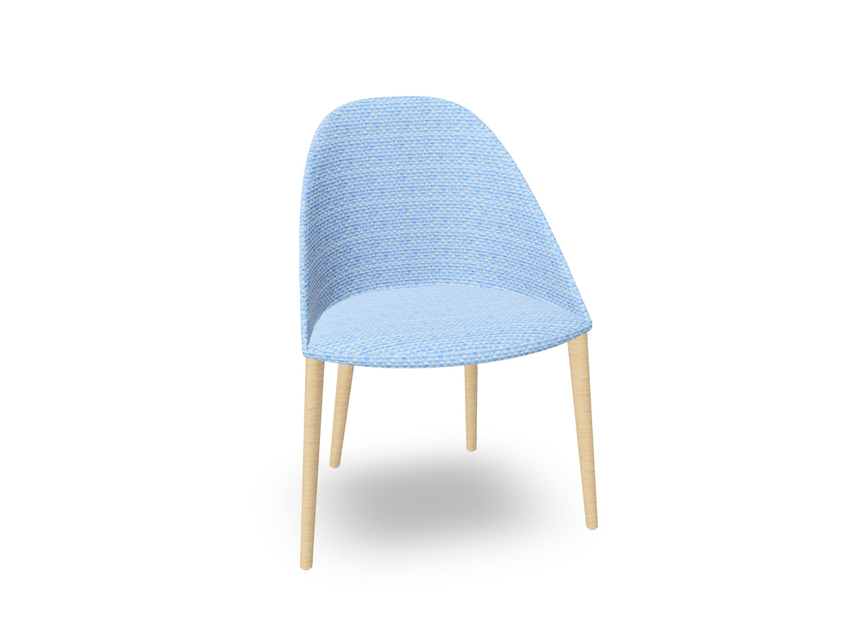 Cila Fully Upholstered Chair With Timber Oak Four-leg Base
