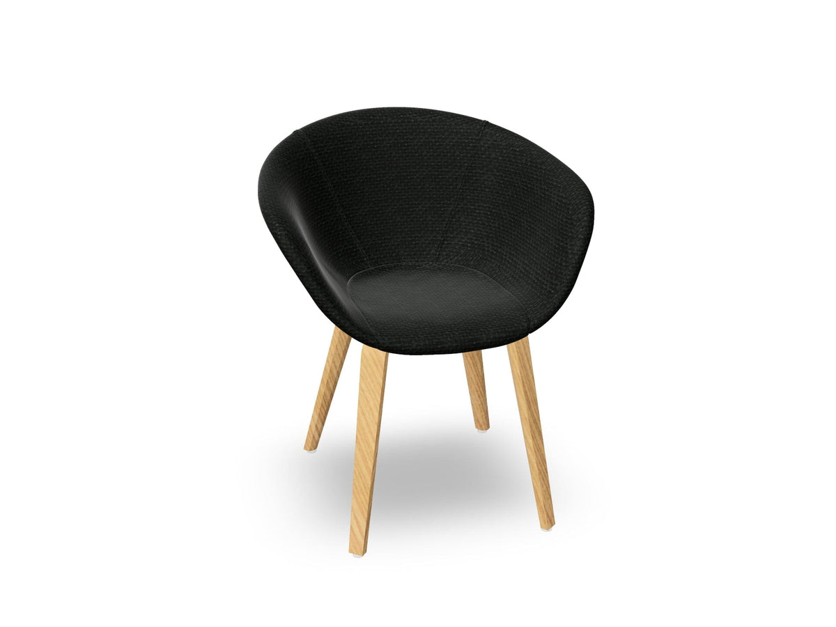 Duna 02 Wood Leg Chair With Full Upholstery Chairs Arper 
