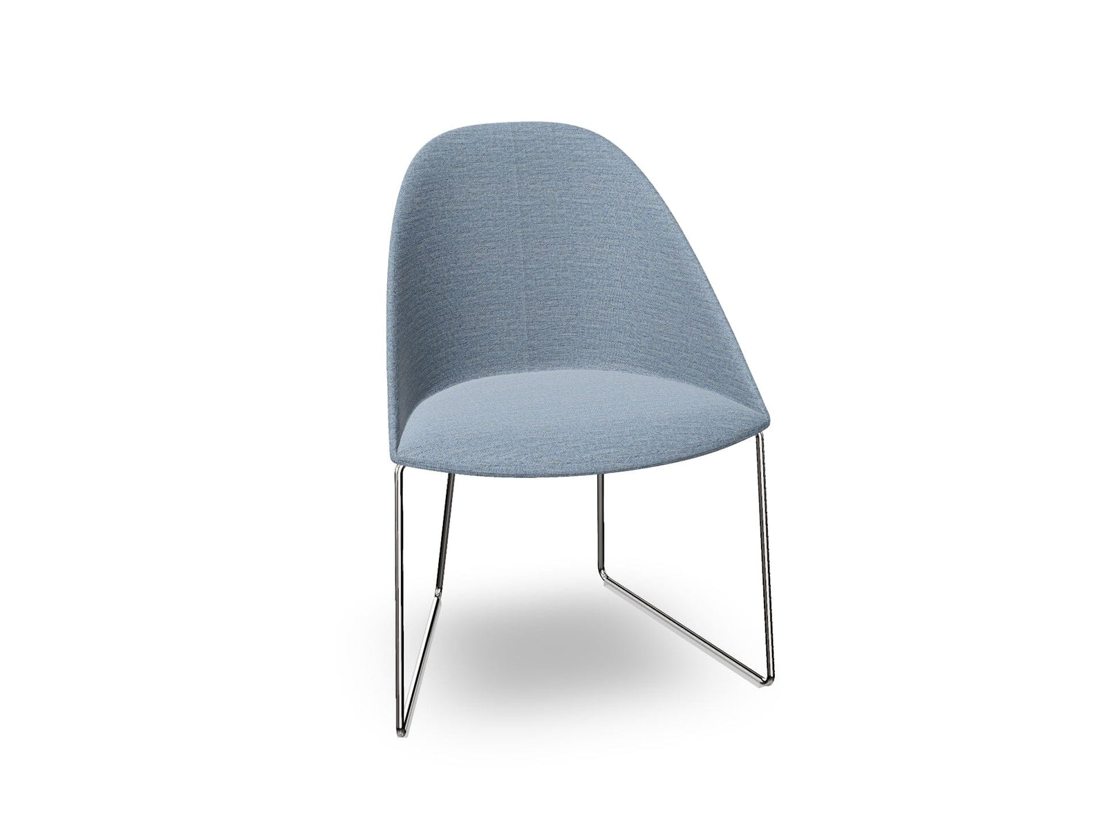 Cila Fully Upholstered Chair With Sled Base Chairs Arper 