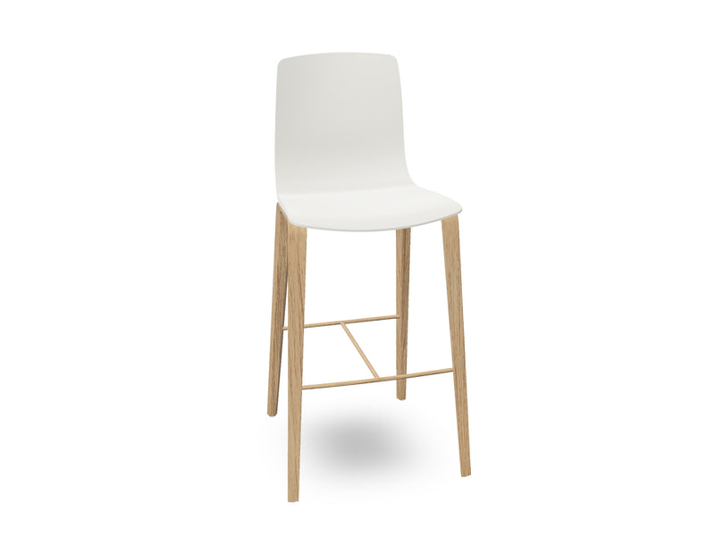 Aava 02-4 Wood Legs Polypropylene Counter & Bar Stool