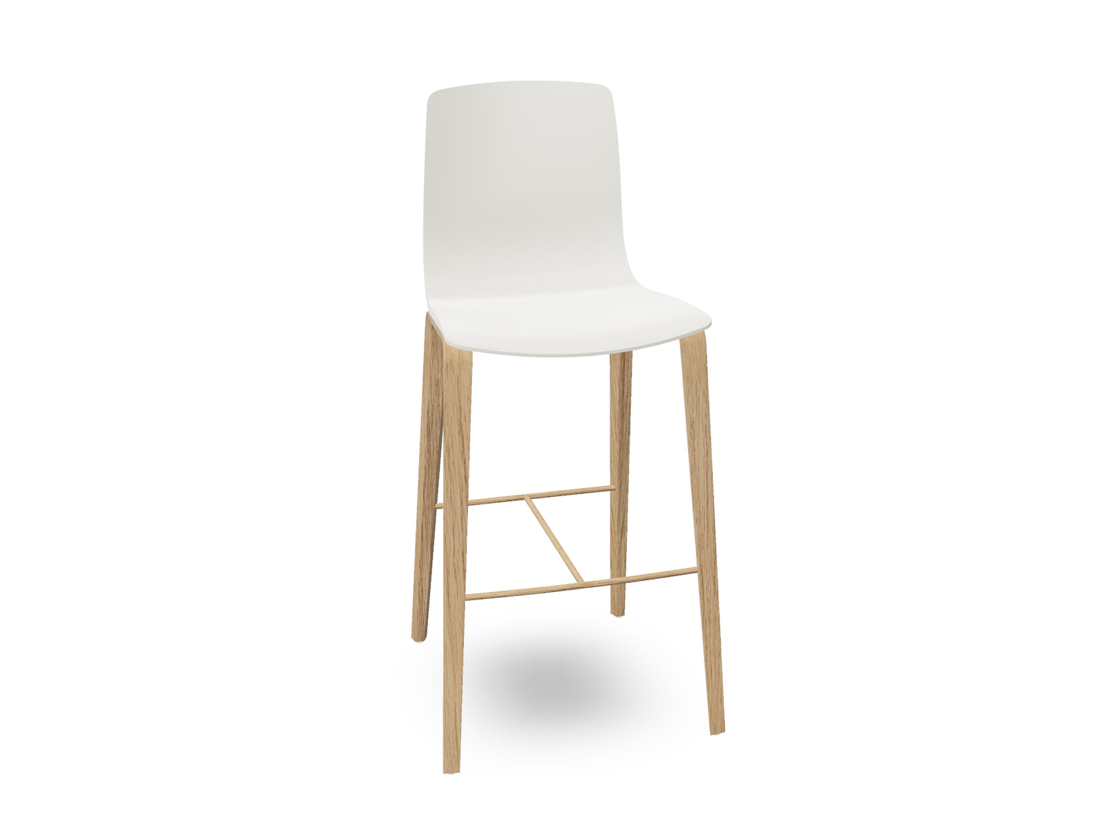 Aava 02-4 Wood Legs Polypropylene Counter & Bar Stool
