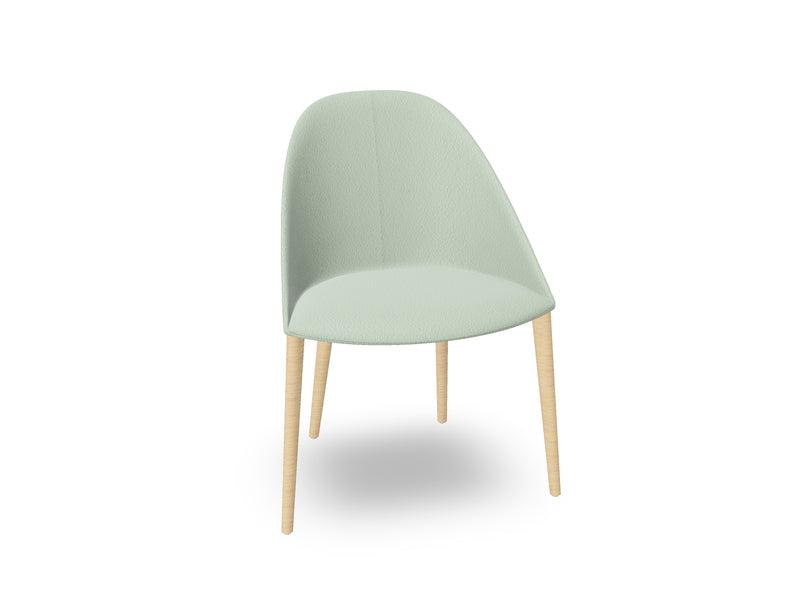 Cila Fully Upholstered Chair With Timber Oak Four-leg Base
