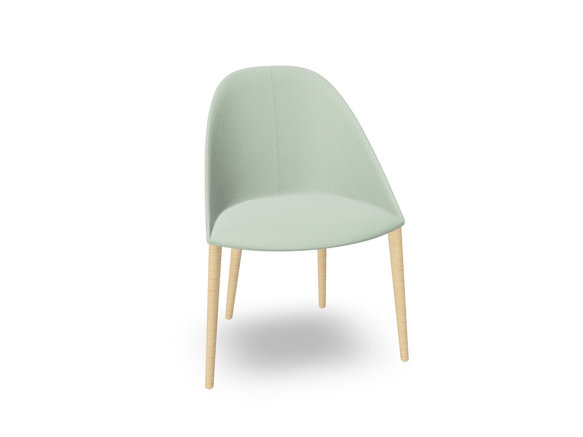 Cila Fully Upholstered Chair With Timber Oak Four-leg Base