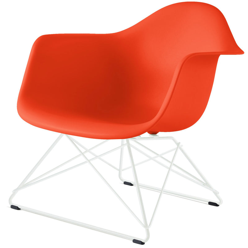 Eames Molded Plastic Armchair with Low Wire Base
