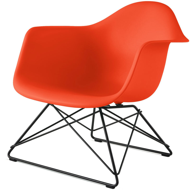 Eames Molded Plastic Armchair with Low Wire Base