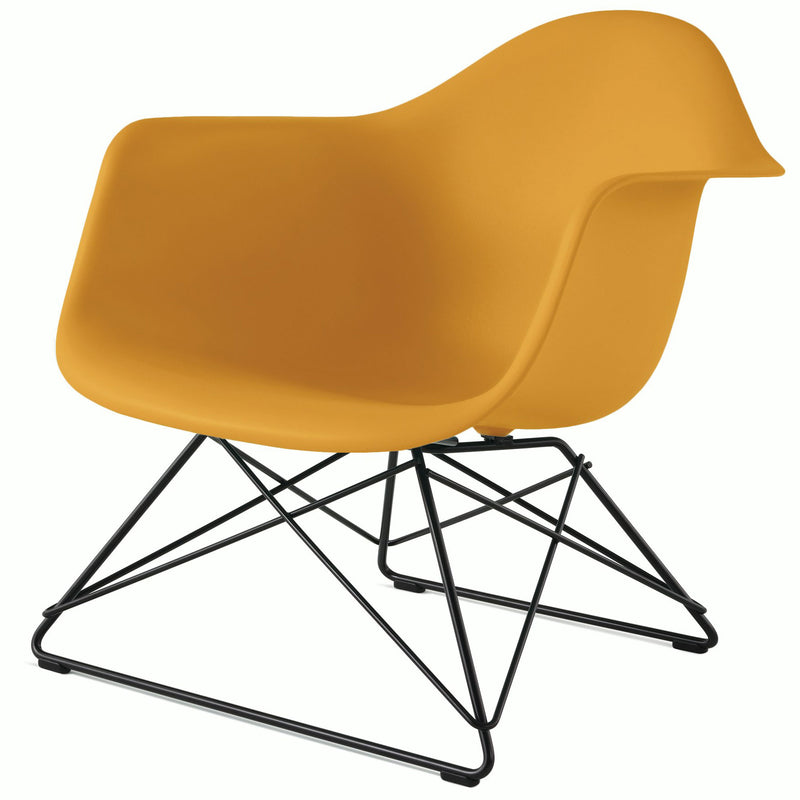 Eames Molded Plastic Armchair with Low Wire Base