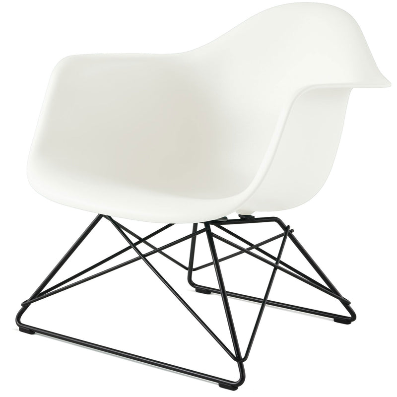 Eames Molded Plastic Armchair with Low Wire Base