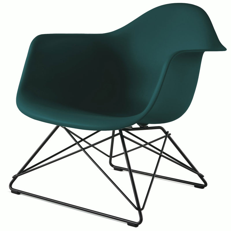 Eames Molded Plastic Armchair with Low Wire Base