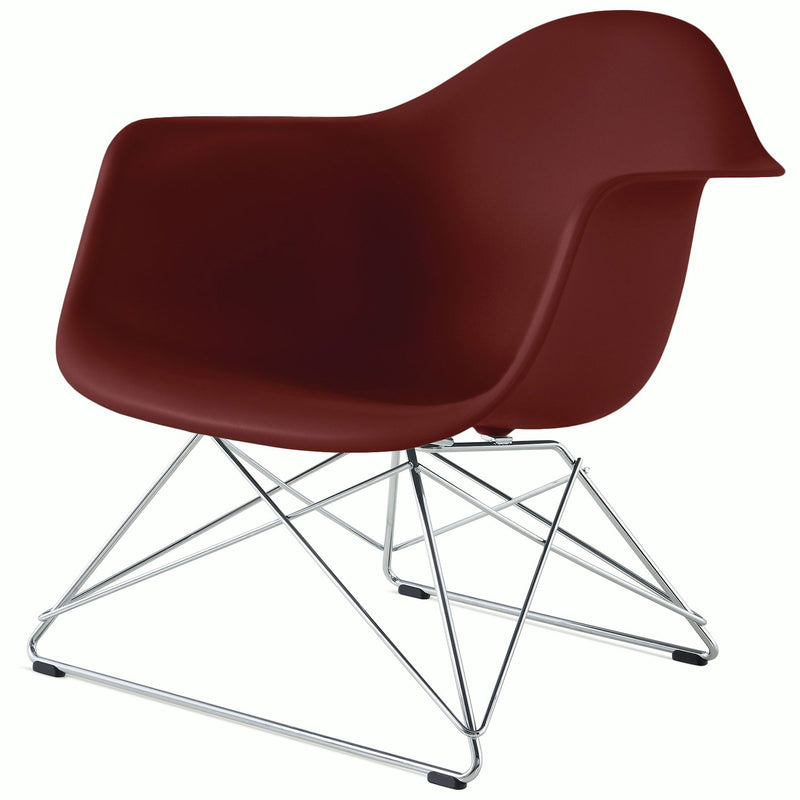 Eames Molded Plastic Armchair with Low Wire Base