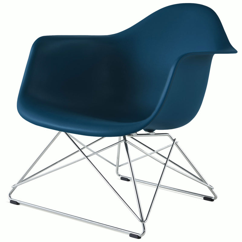 Eames Molded Plastic Armchair with Low Wire Base