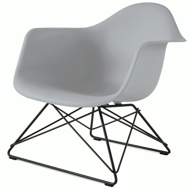 Eames Molded Plastic Armchair with Low Wire Base