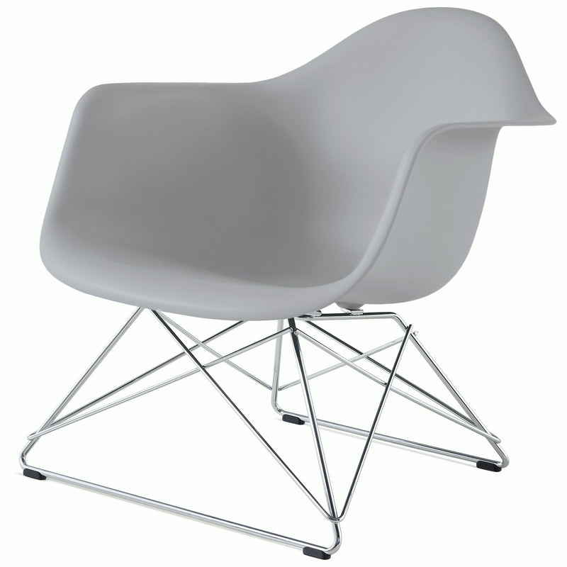 Eames Molded Plastic Armchair with Low Wire Base