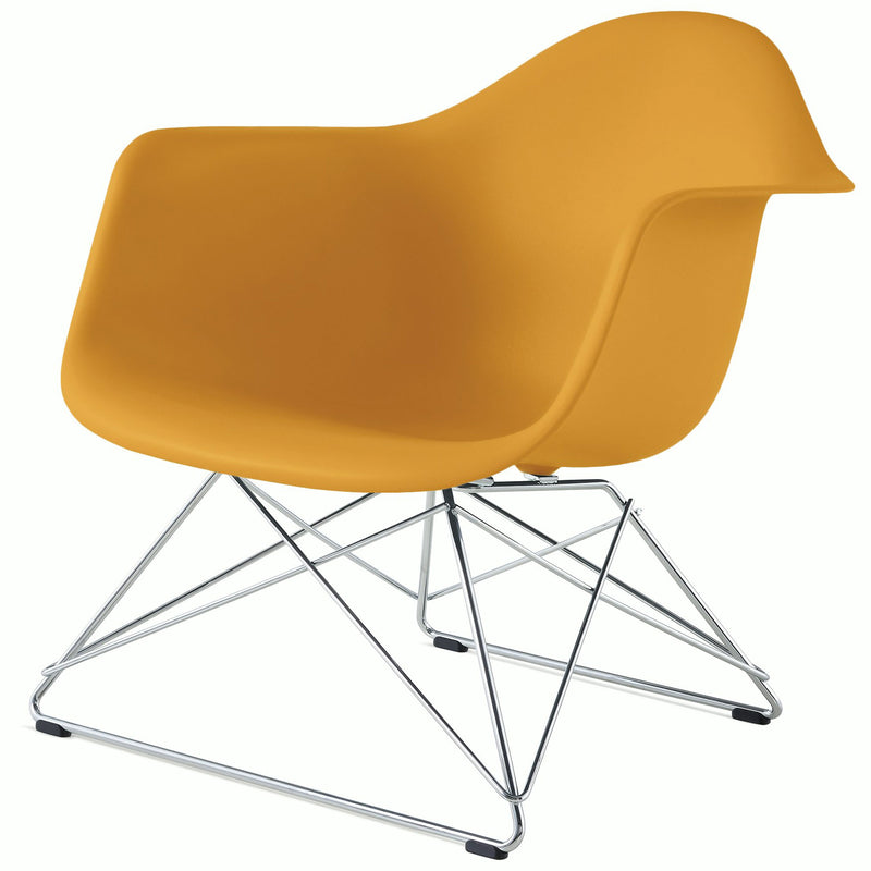 Eames Molded Plastic Armchair with Low Wire Base