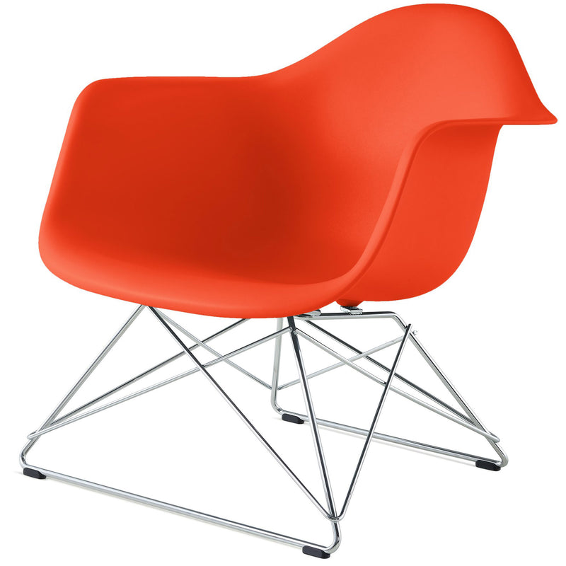 Eames Molded Plastic Armchair with Low Wire Base