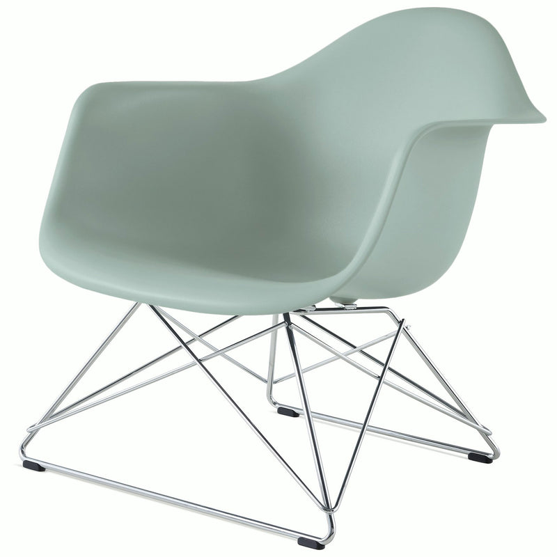 Eames Molded Plastic Armchair with Low Wire Base