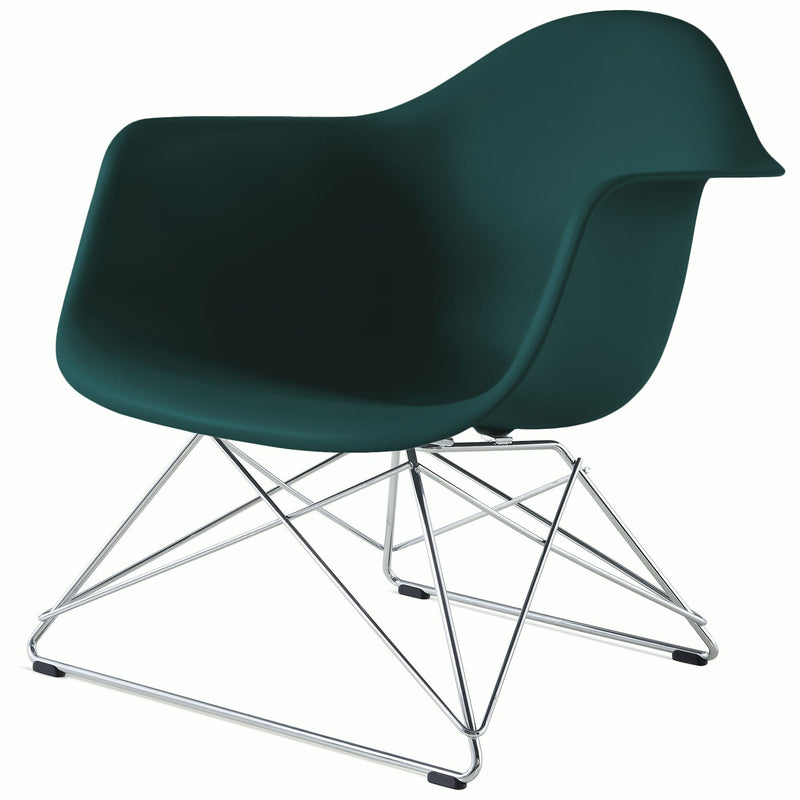 Eames Molded Plastic Armchair with Low Wire Base