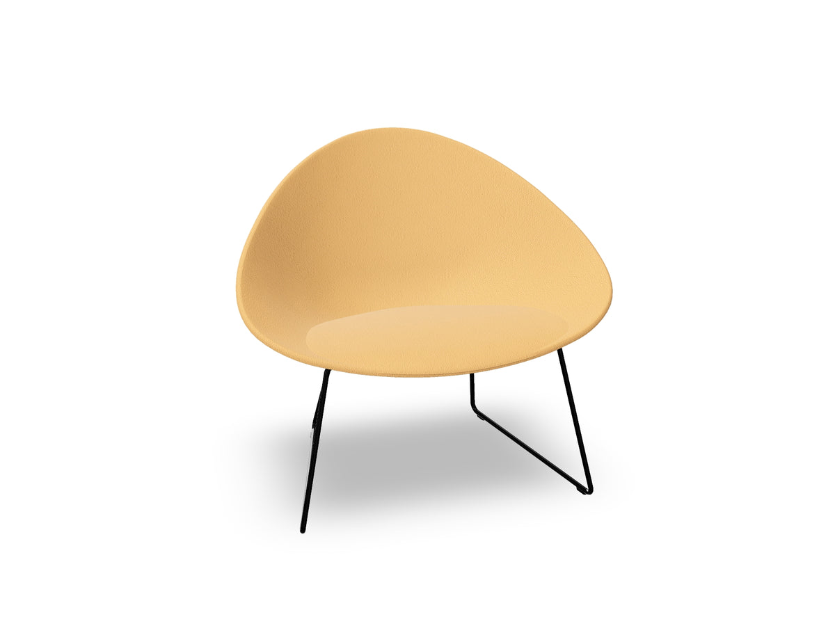 Adell Sled Base Lounge Chair With Fully Upholstered