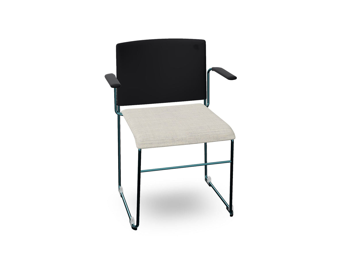 Stacy Sled Chair with Armrests Armchair Arper Petrol - V57 PS00002 