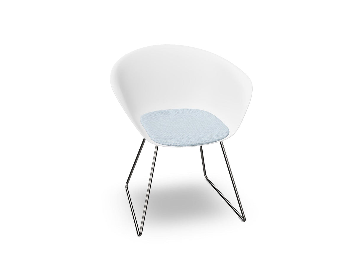 Duna 02 Sled Base Chair With Seat Cushion Chairs Arper 