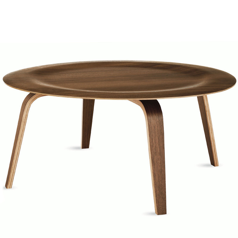 Eames Molded Plywood Coffee Table with Wood Base
