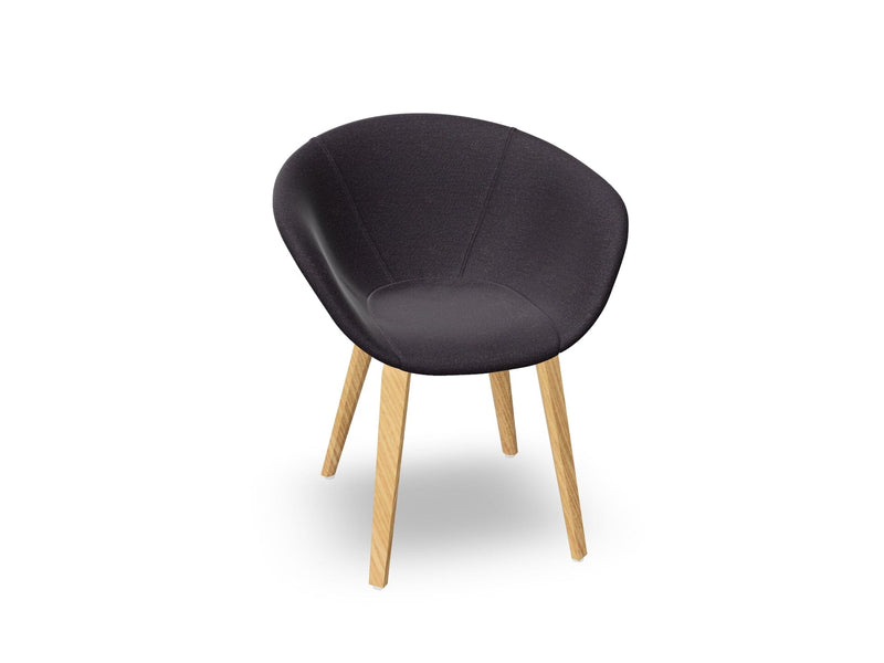 Duna 02 Wood Leg Chair With Full Upholstery Chairs Arper 