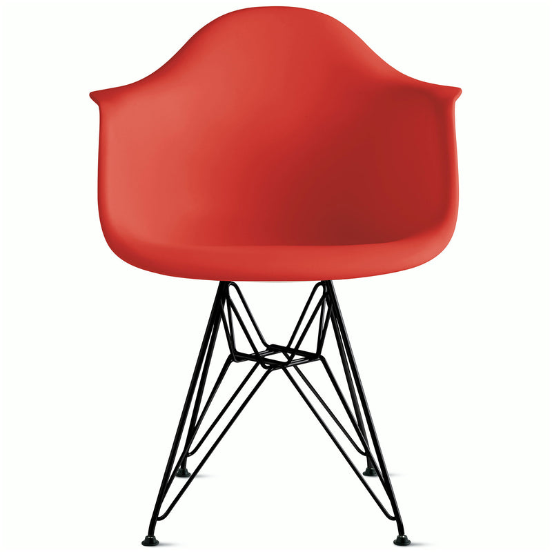 Eames Molded Plastic Armchair with Wire Base