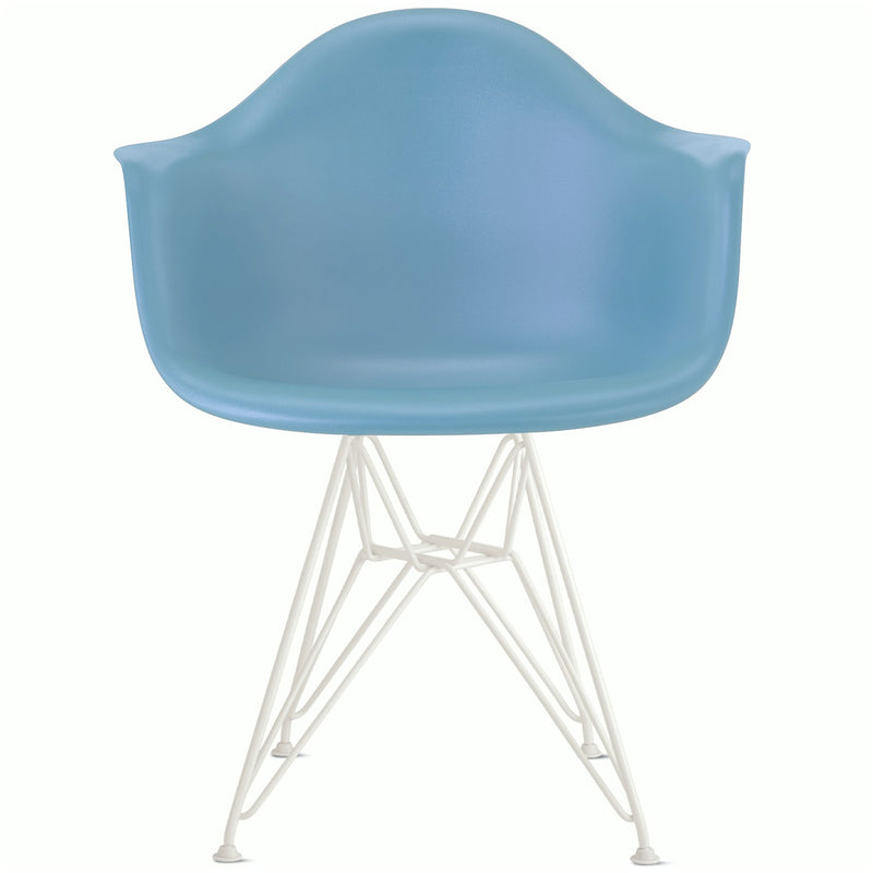 Eames Molded Plastic Armchair with Wire Base