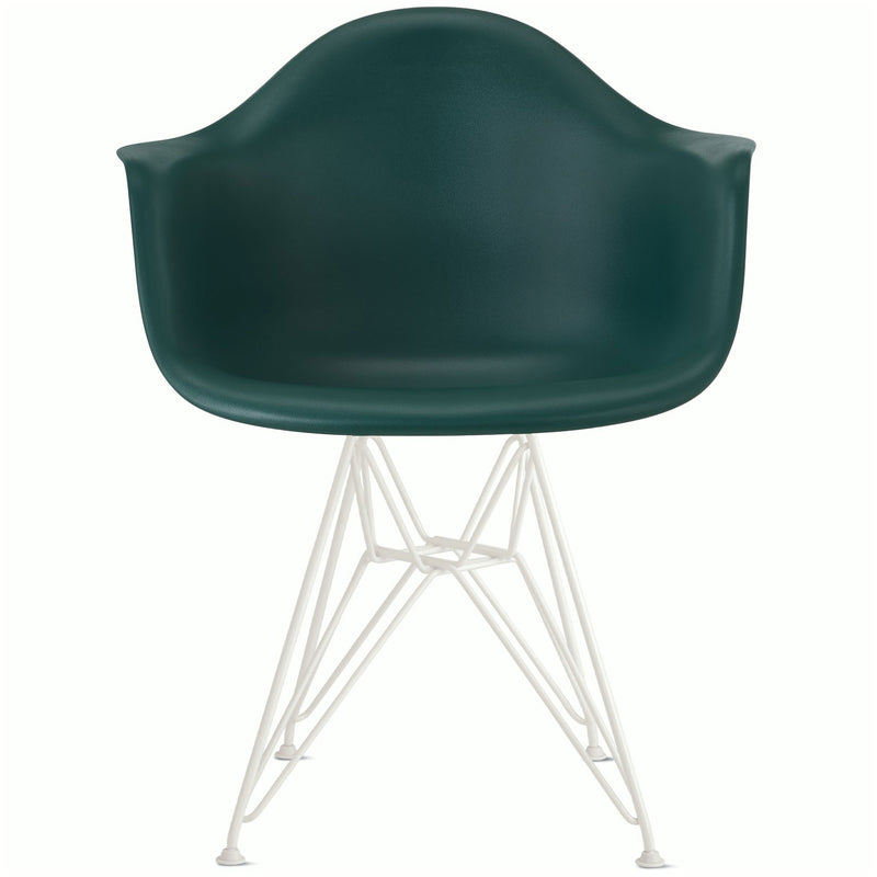 Eames Molded Plastic Armchair with Wire Base