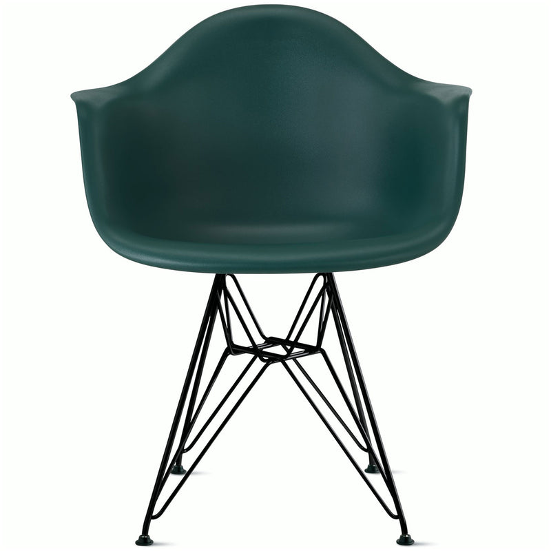 Eames Molded Plastic Armchair with Wire Base