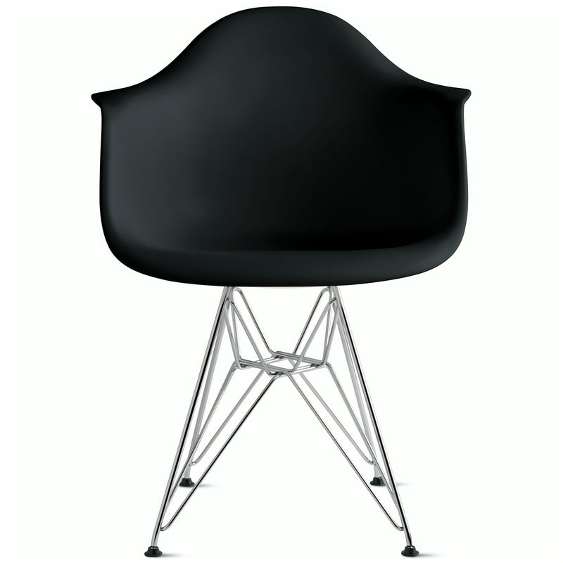 Eames Molded Plastic Armchair with Wire Base