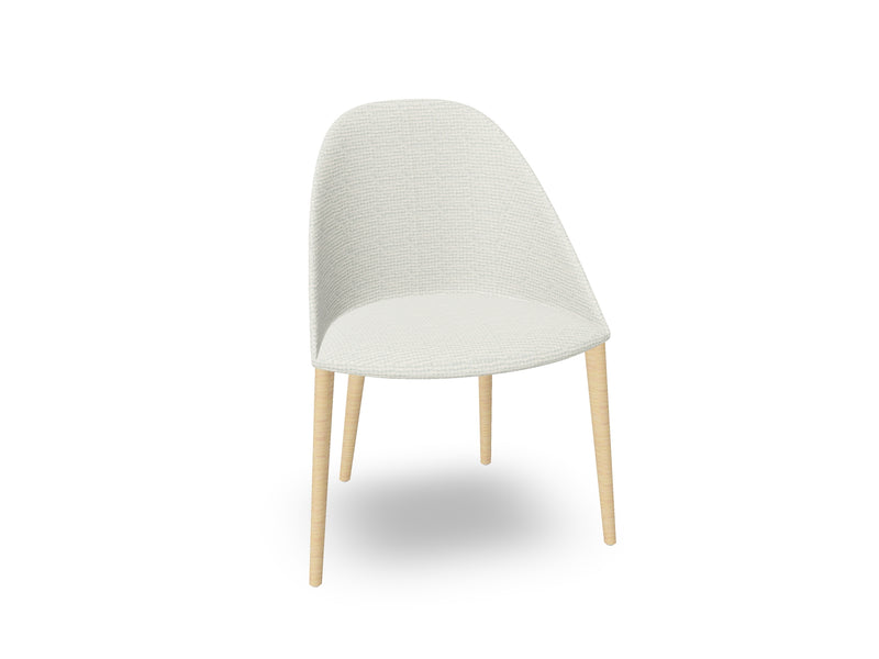 Cila Fully Upholstered Chair With Timber Oak Four-leg Base