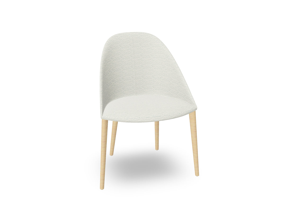 Cila Fully Upholstered Chair With Timber Oak Four-leg Base