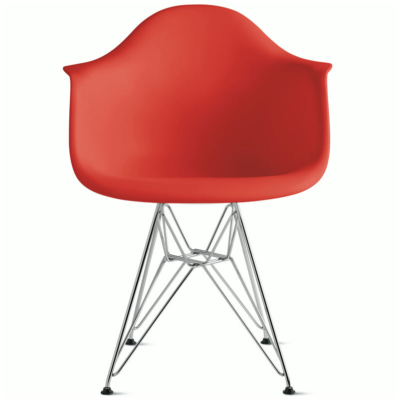 Eames Molded Plastic Armchair with Wire Base