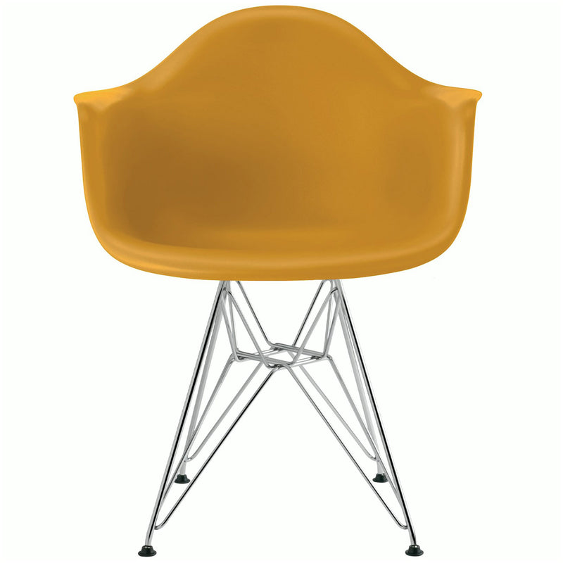 Eames Molded Plastic Armchair with Wire Base