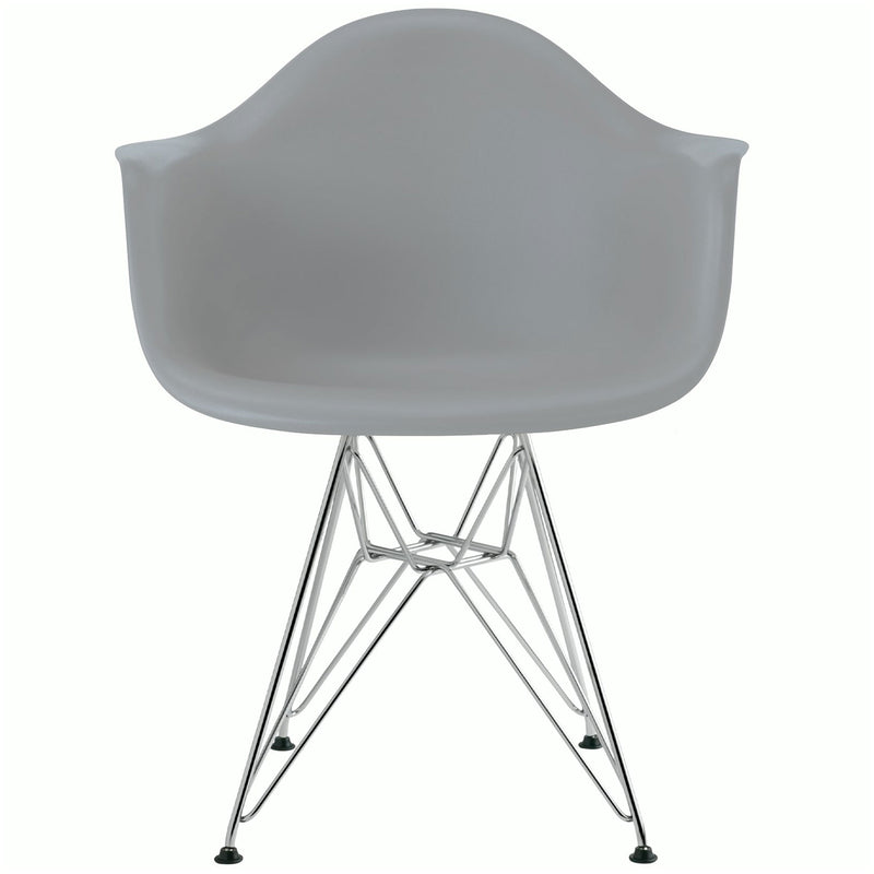 Eames Molded Plastic Armchair with Wire Base