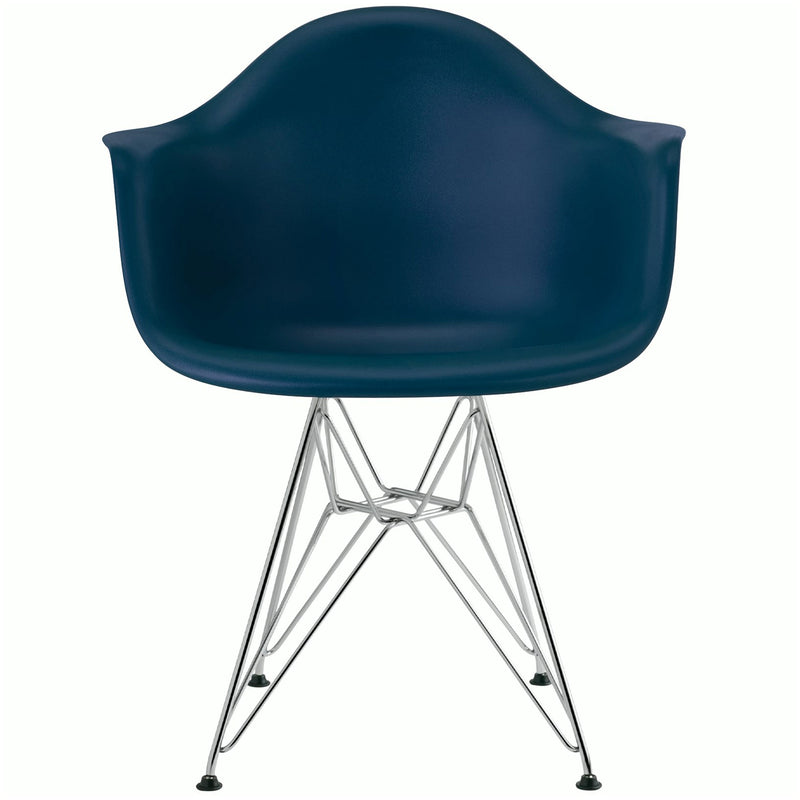 Eames Molded Plastic Armchair with Wire Base