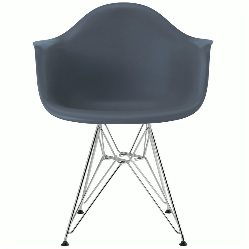 Eames Molded Plastic Armchair with Wire Base