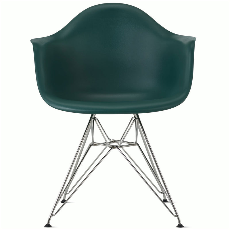 Eames Molded Plastic Armchair with Wire Base