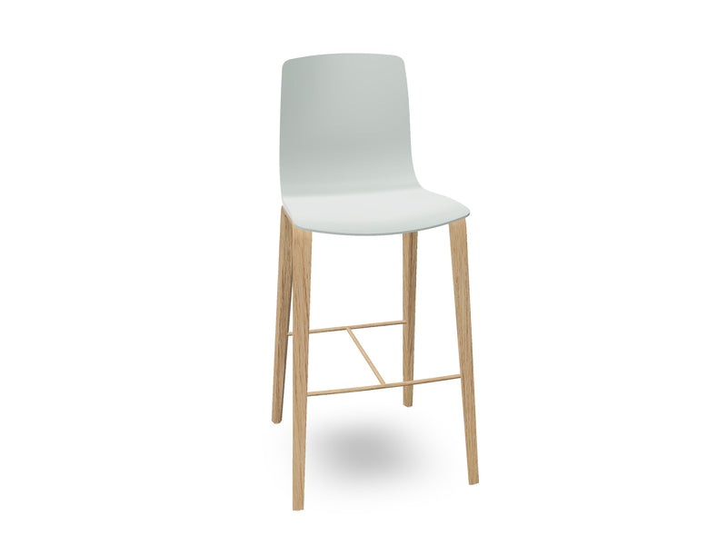 Aava 02-4 Wood Legs Polypropylene Counter & Bar Stool