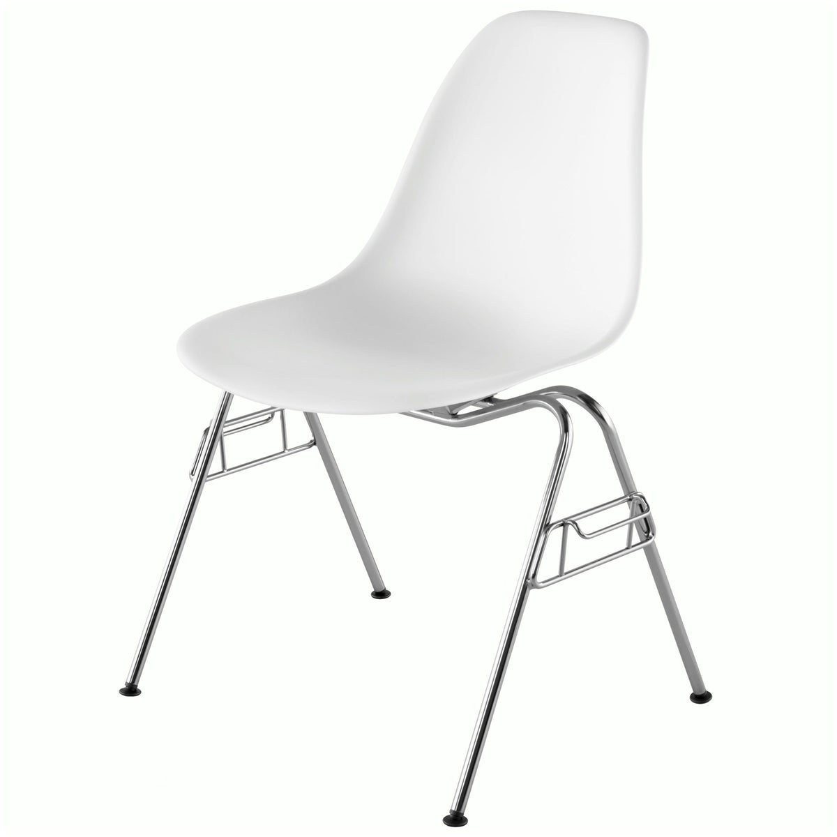 Eames Molded Plastic Side Chair, Stacking Base