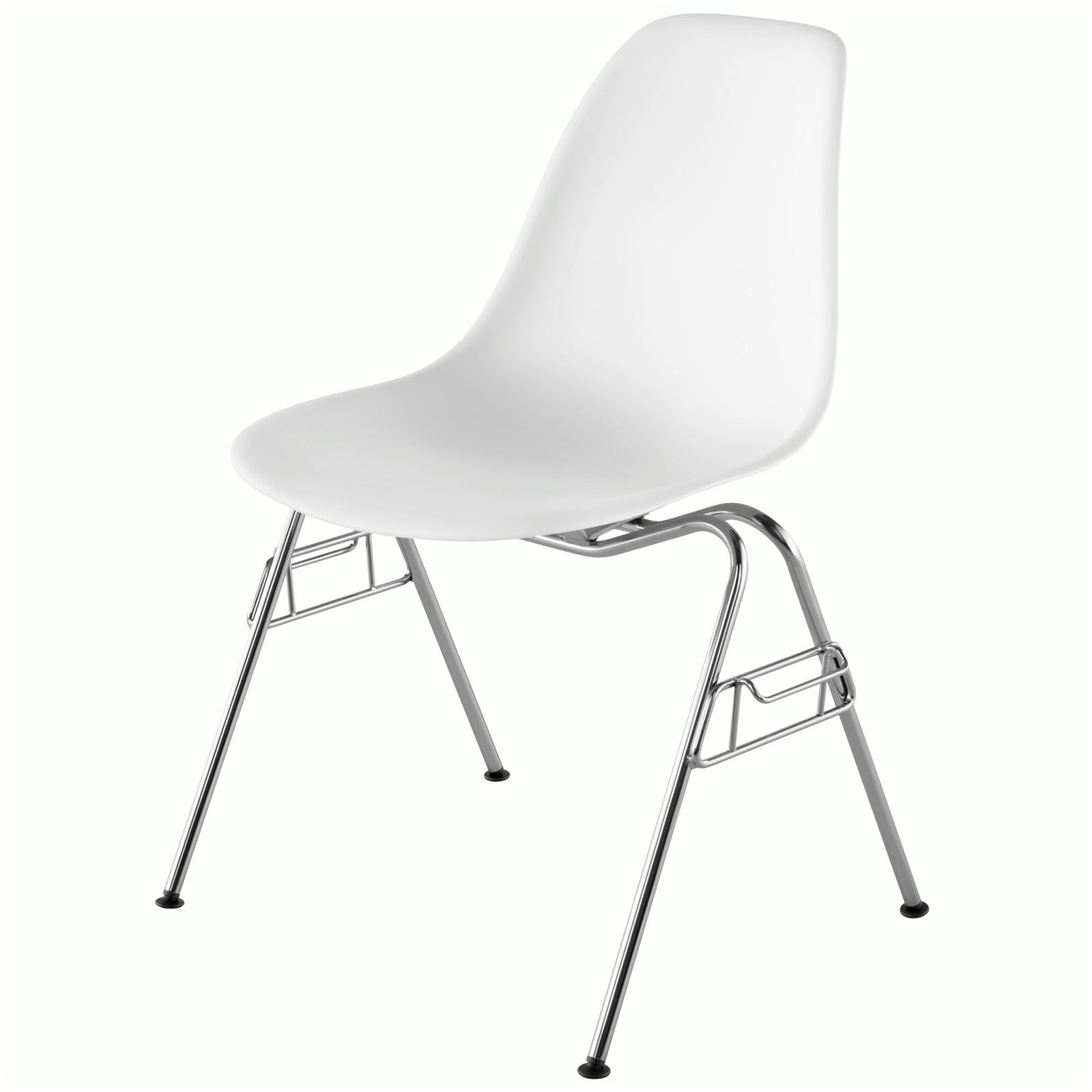 Eames Molded Plastic Side Chair, Stacking Base