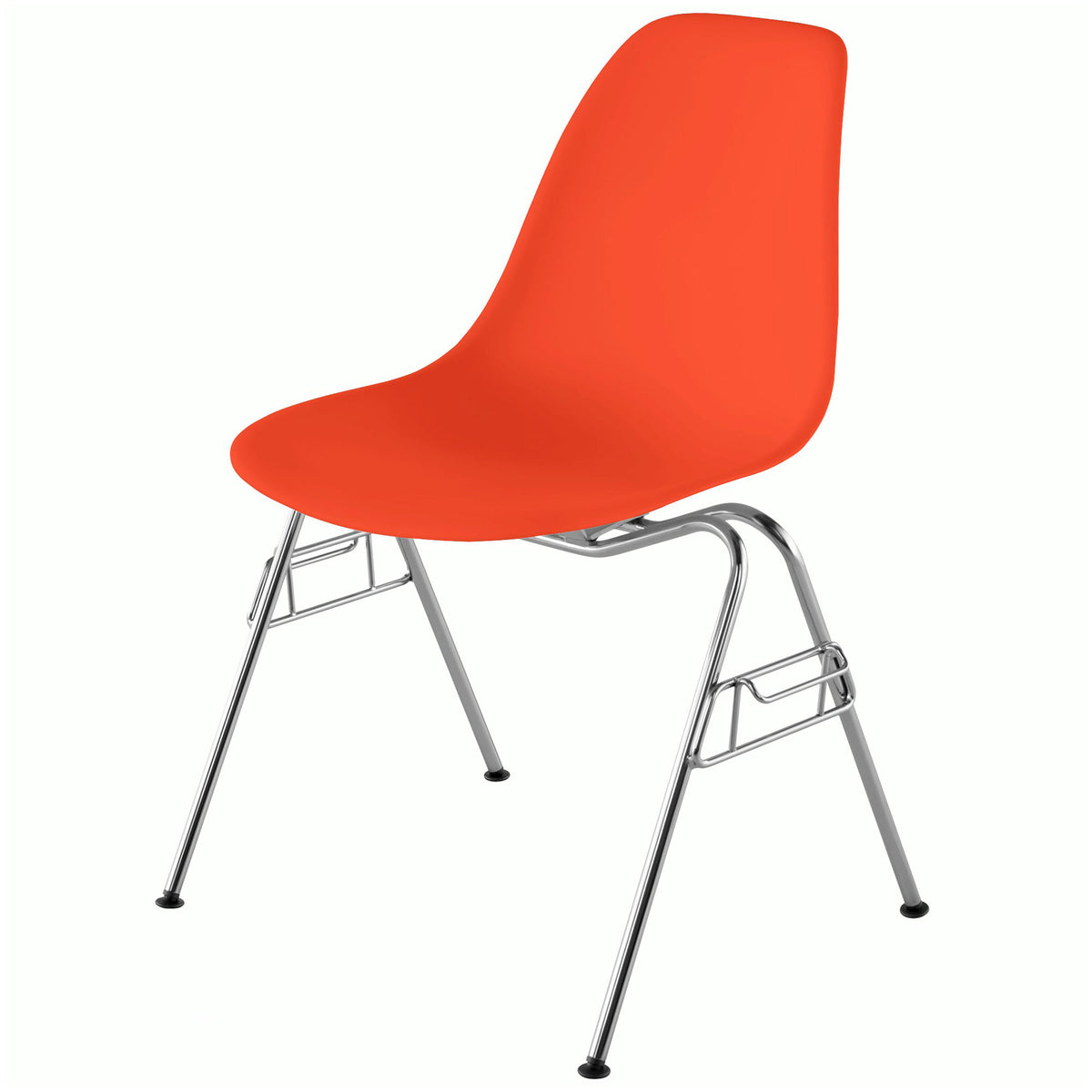 Eames Molded Plastic Side Chair, Stacking Base