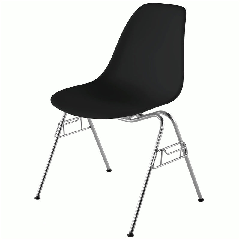 Eames Molded Plastic Side Chair, Stacking Base