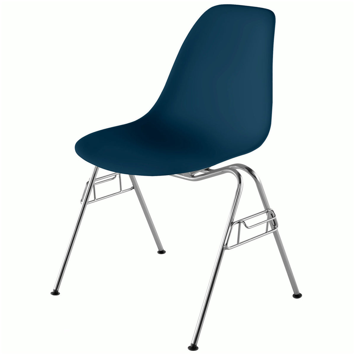 Eames Molded Plastic Side Chair, Stacking Base