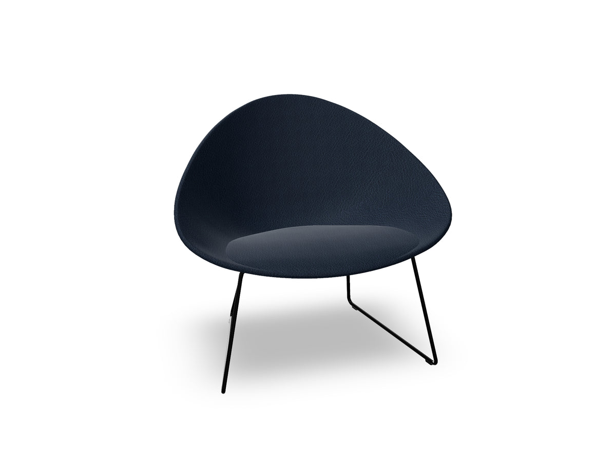 Adell Sled Base Lounge Chair With Fully Upholstered