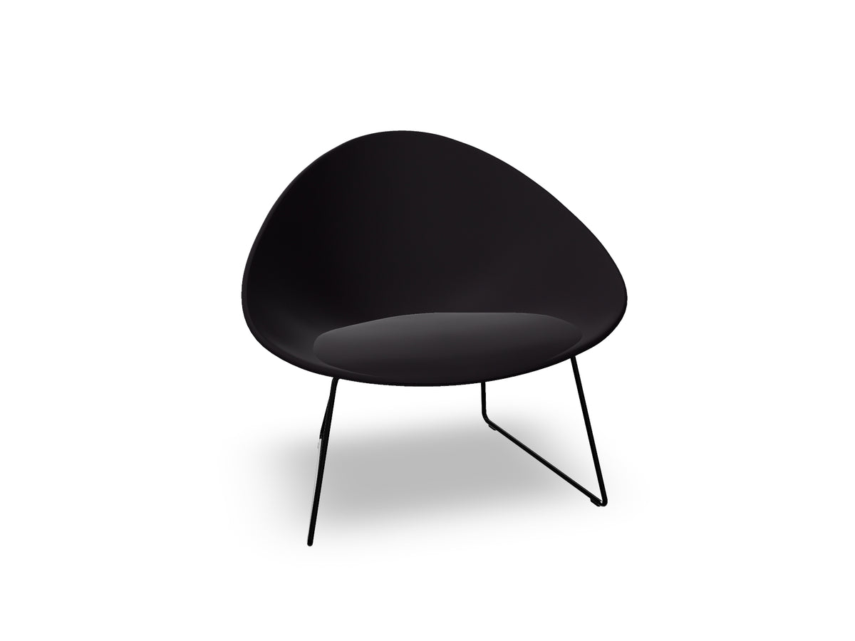 Adell Sled Base Lounge Chair With Fully Upholstered