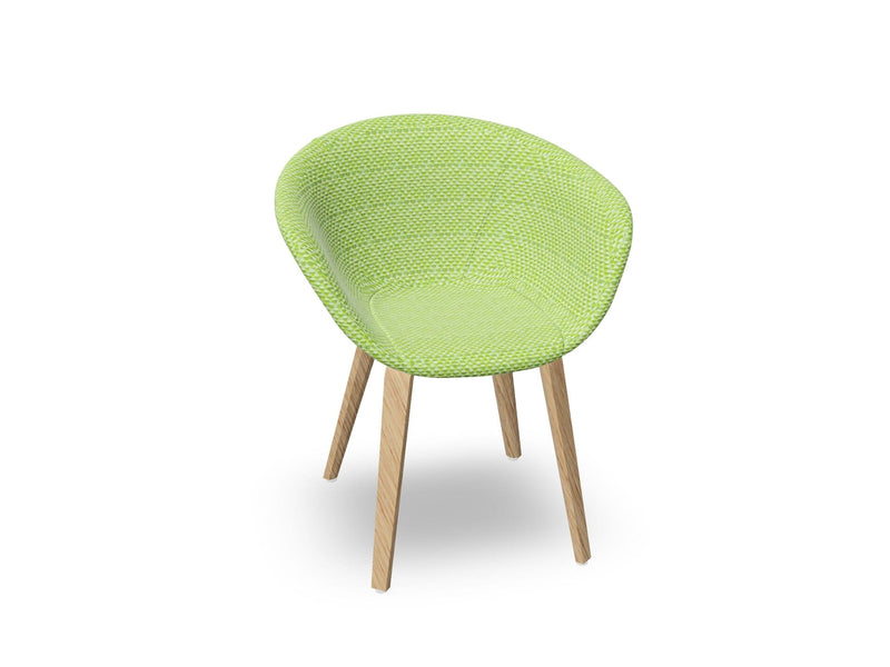 Duna 02 Wood Leg Chair With Front Upholstery Chairs Arper 