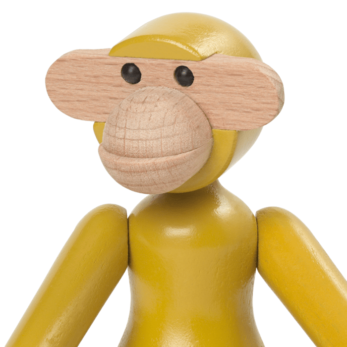 Kay Bojesen Monkey, Mini, Painted Beech (Vintage Yellow), view 3